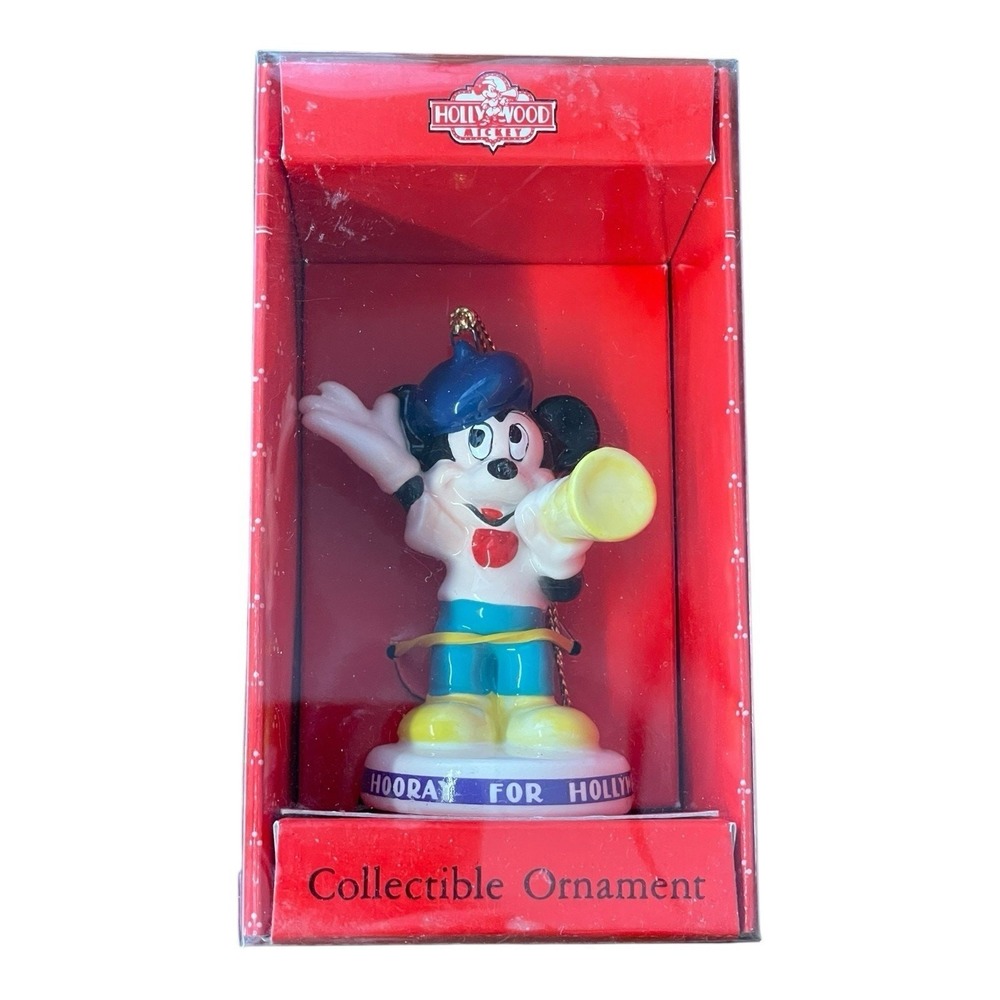 Schmid Hollywood‎ Mickey Hooray for Hollywood Ceramic Christmas Ornament